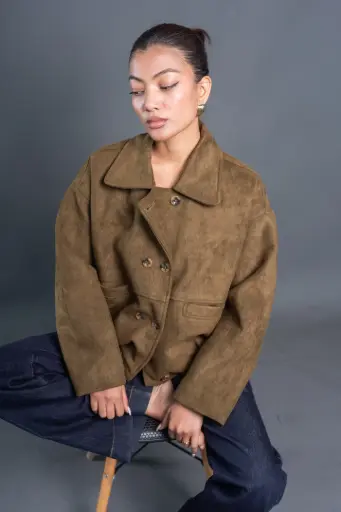 HB AW25-75 BOXY SUEDE JACKET