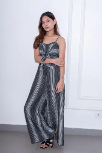 HB SS26-39 FRONT TIE JUMPSUIT