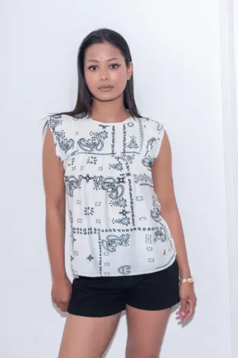 HB SS26-82 RUFFLE TOP