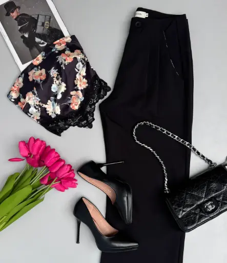 BMK108-81 Pleated Flared Formal Pant